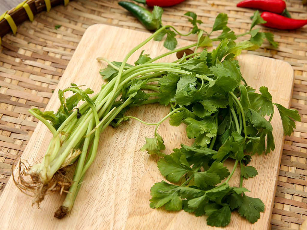 Rau mùi xanh tươi đóng tui 200g